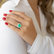 Diamond ring with Emerald Gem of Love3