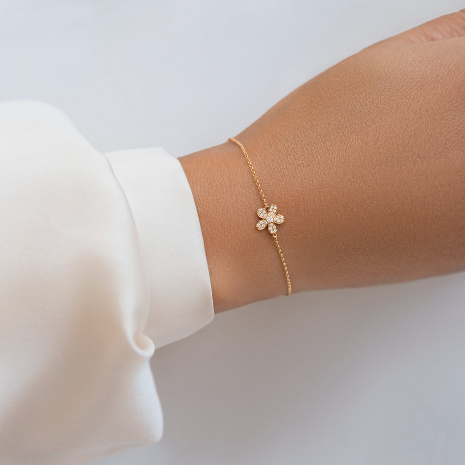 Bracelet with diamonds Lucky Petals