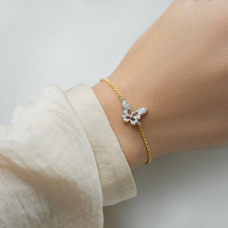 Diamond bracelet Butterfly Flower