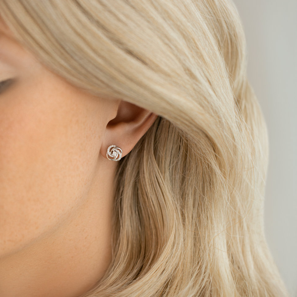 Diamond earrings Rosettes