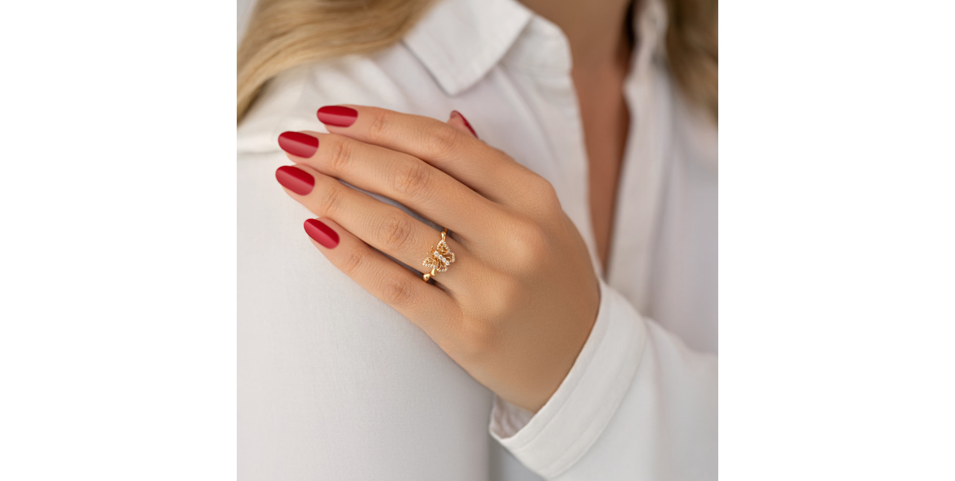 Diamond ring Royal Butterfly