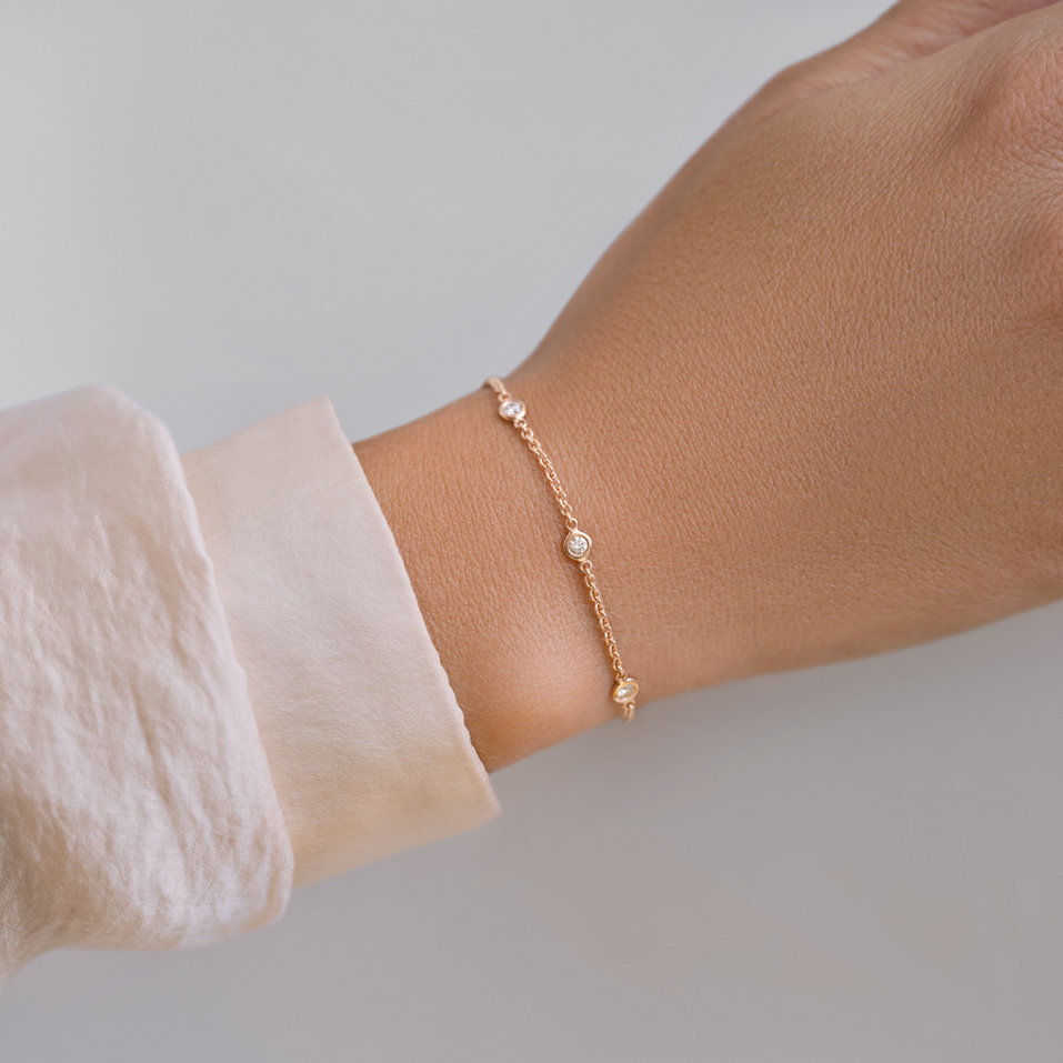 Bracelet with diamonds Reflection of Rain