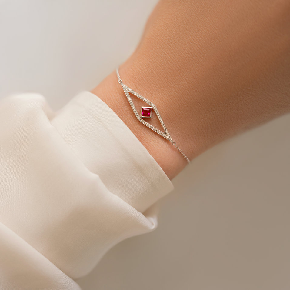 Diamond bracelet with Ruby Nazario