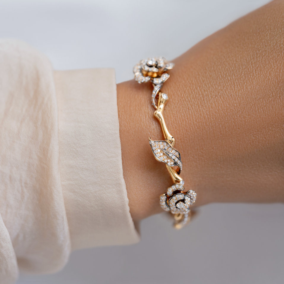 Bracelet with diamonds Diabolical Rose