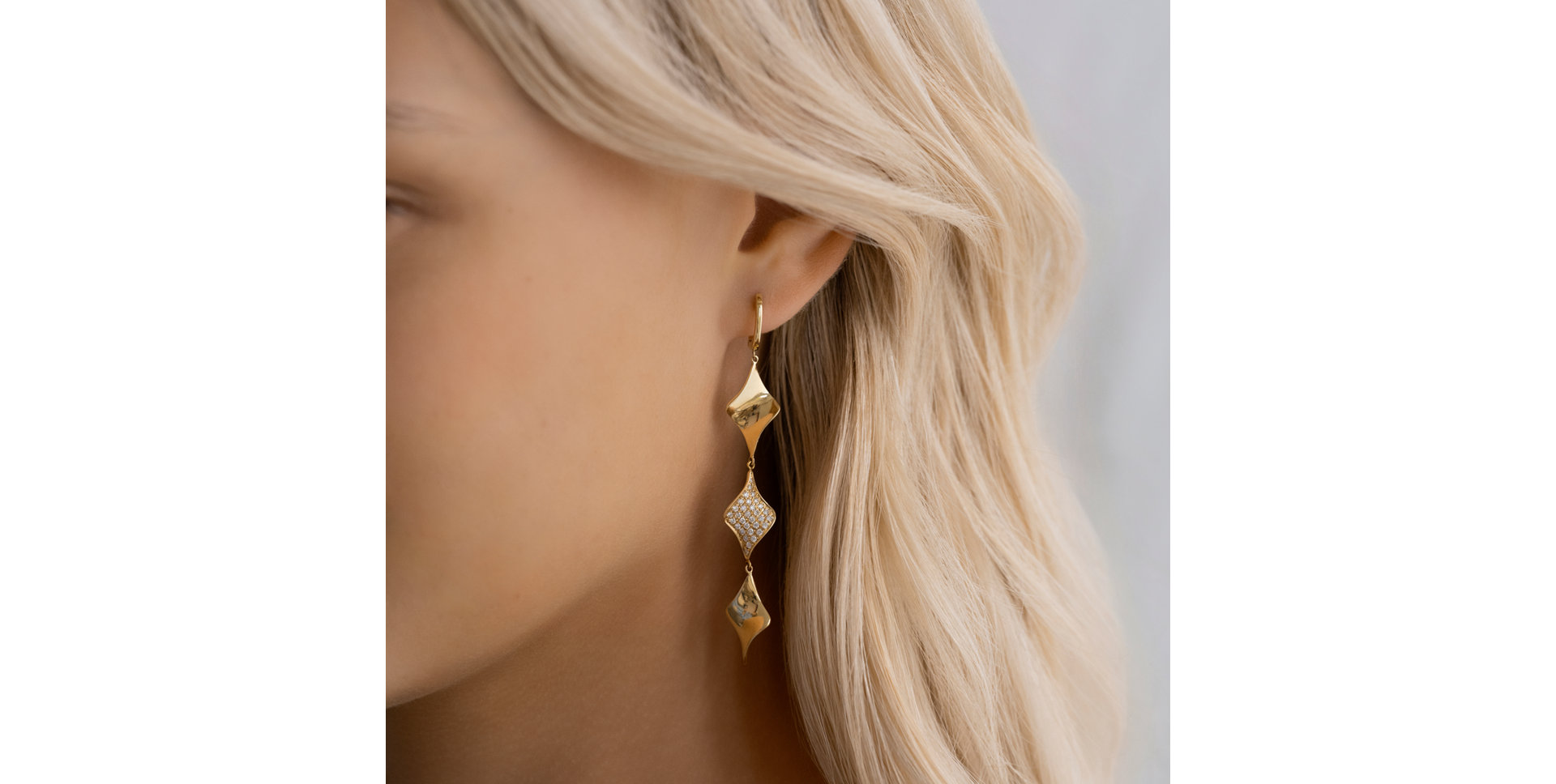 Diamond earrings Poetry Waterfall