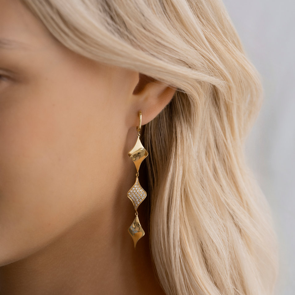 Diamond earrings Poetry Waterfall