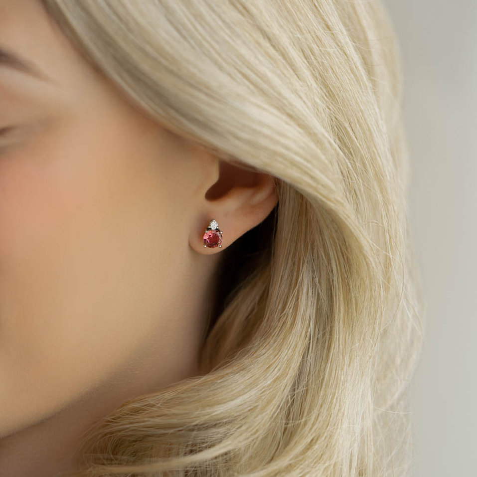 Diamond earrings with Tourmaline Dream Sin