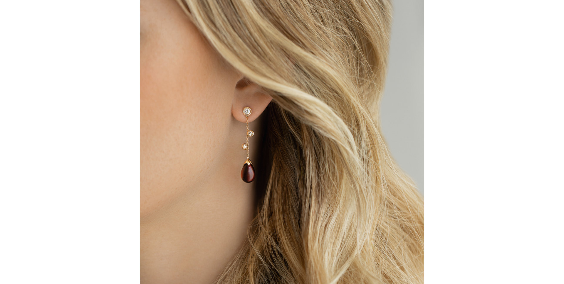 Diamond earrings with Tourmaline Rare Drops