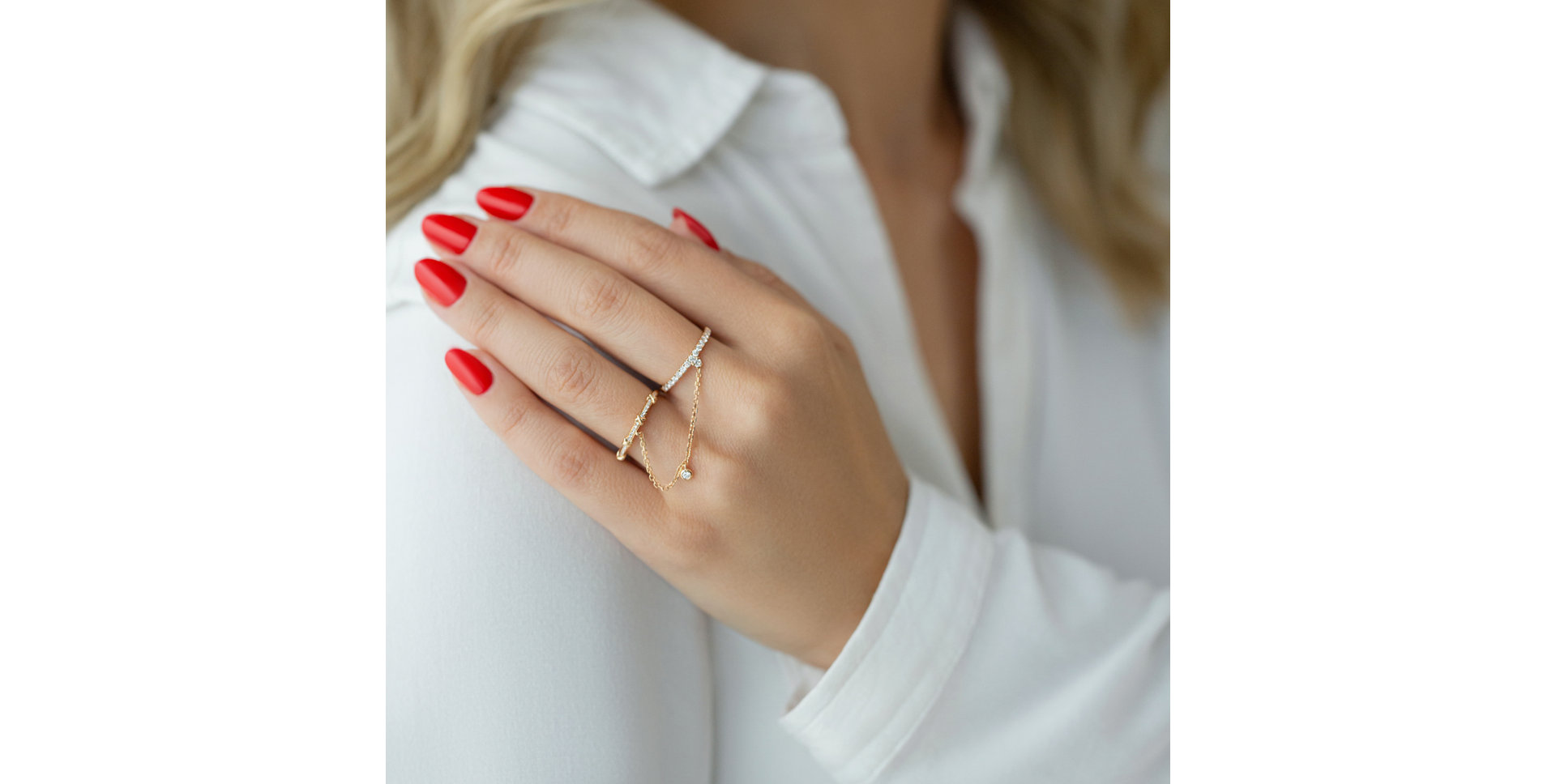 Diamond ring Entwined Rings