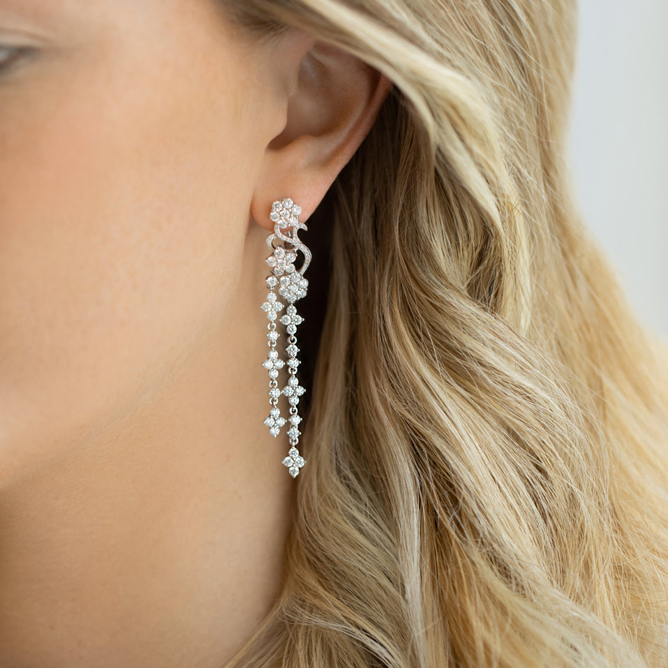 Diamond earrings Moonlight Flowers