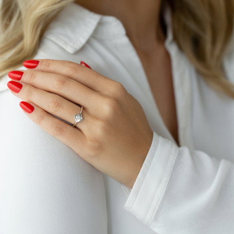 Diamond ring Faith Flower