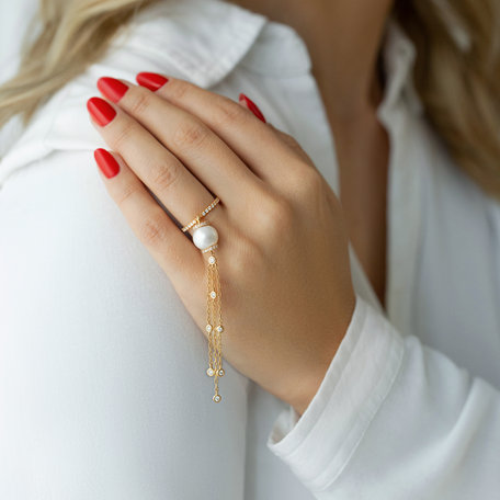 Diamond ring with Pearl Sultan Miracle