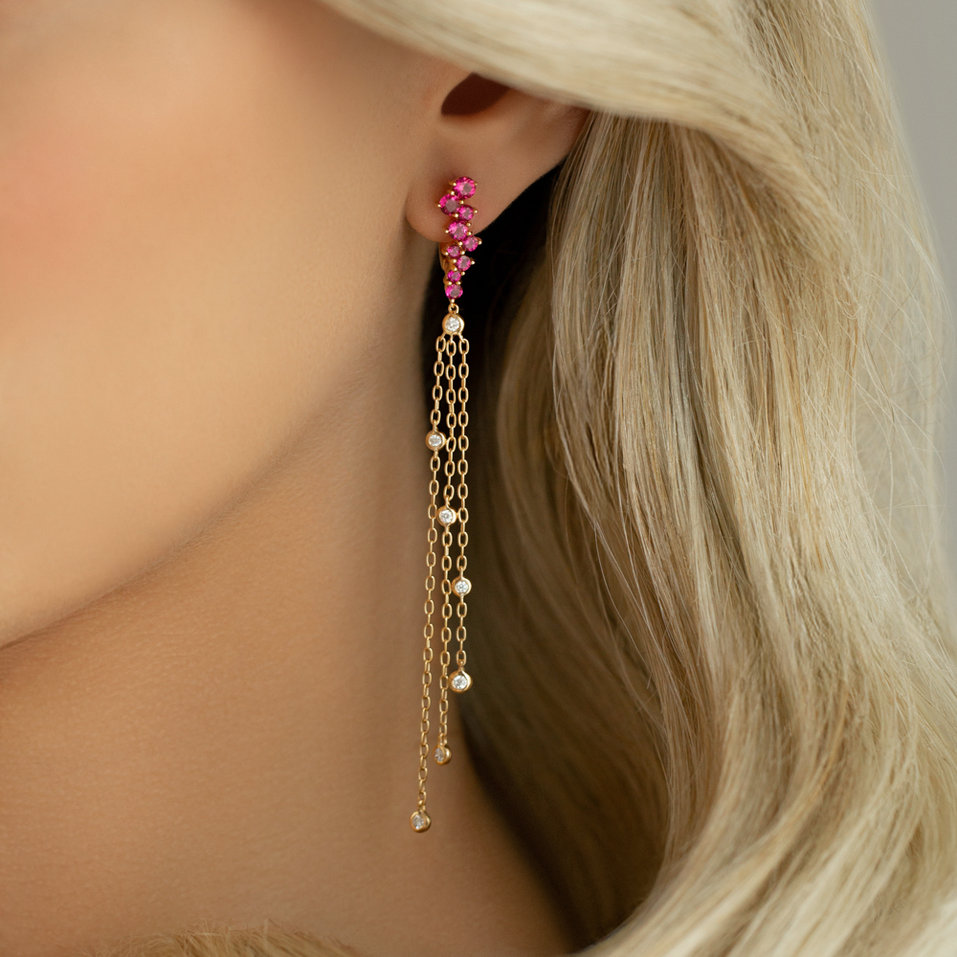 Diamond earrings and Tourmalíne Sultan Fairytale