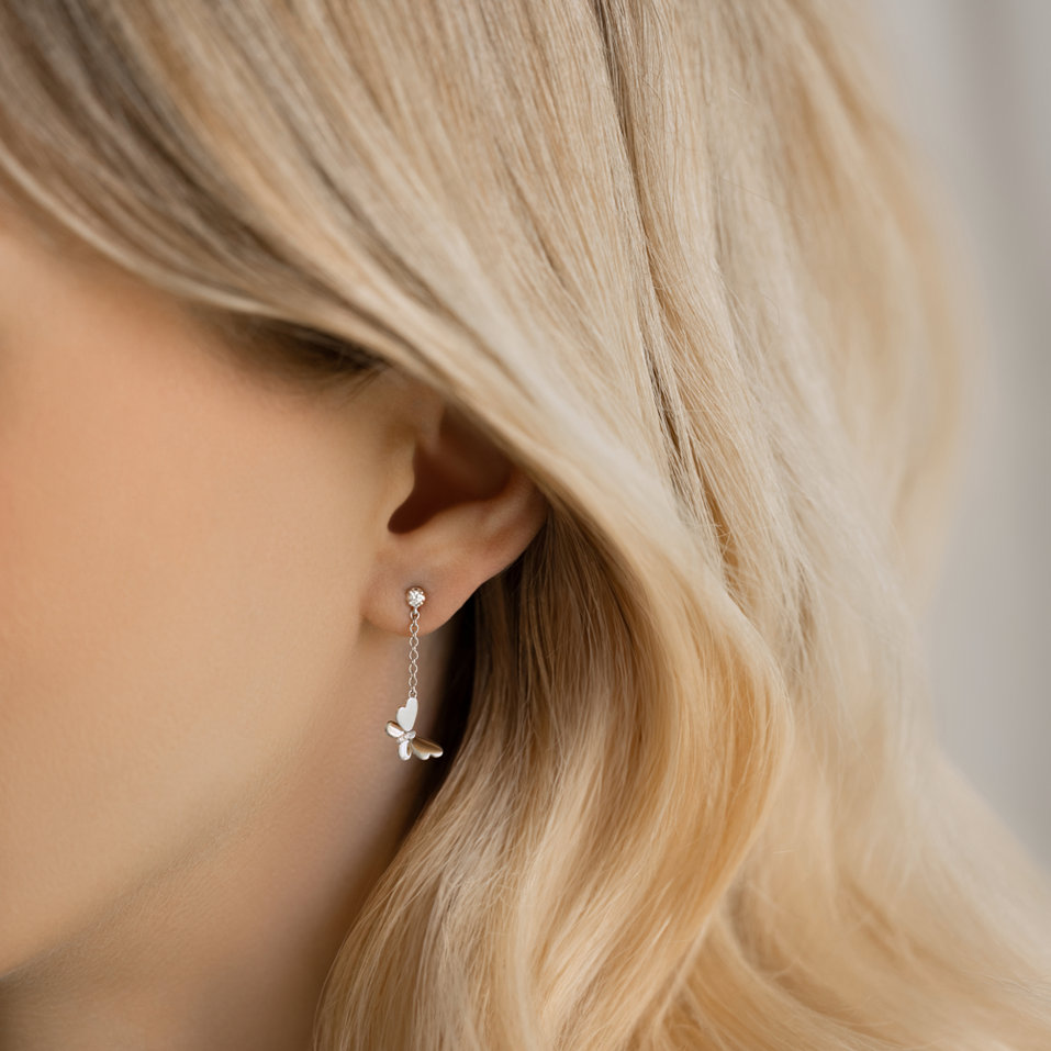 Diamond earrings Butterfly Lullaby