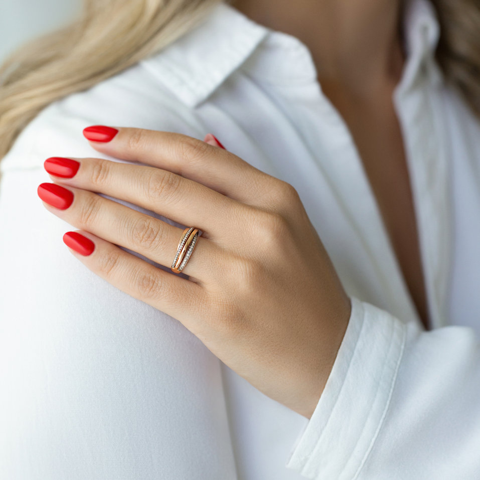 Ring with brown diamonds Dawn Passion