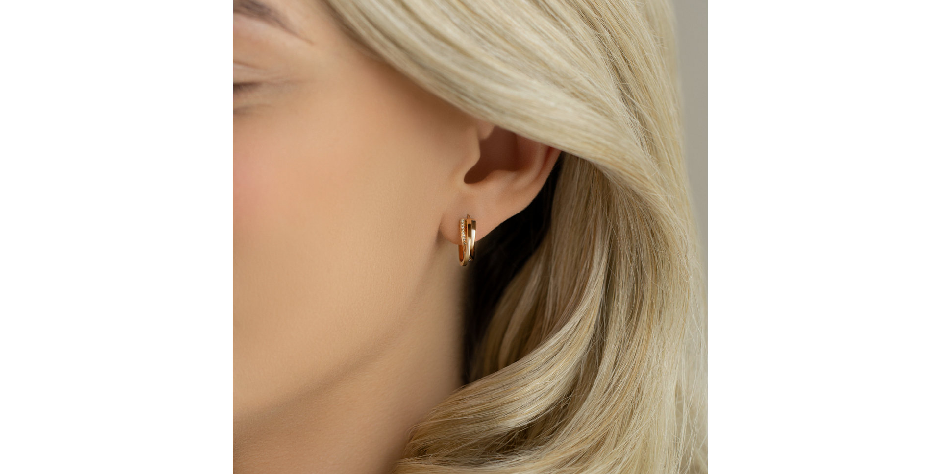 Earrings with brown diamonds Infinite Dream