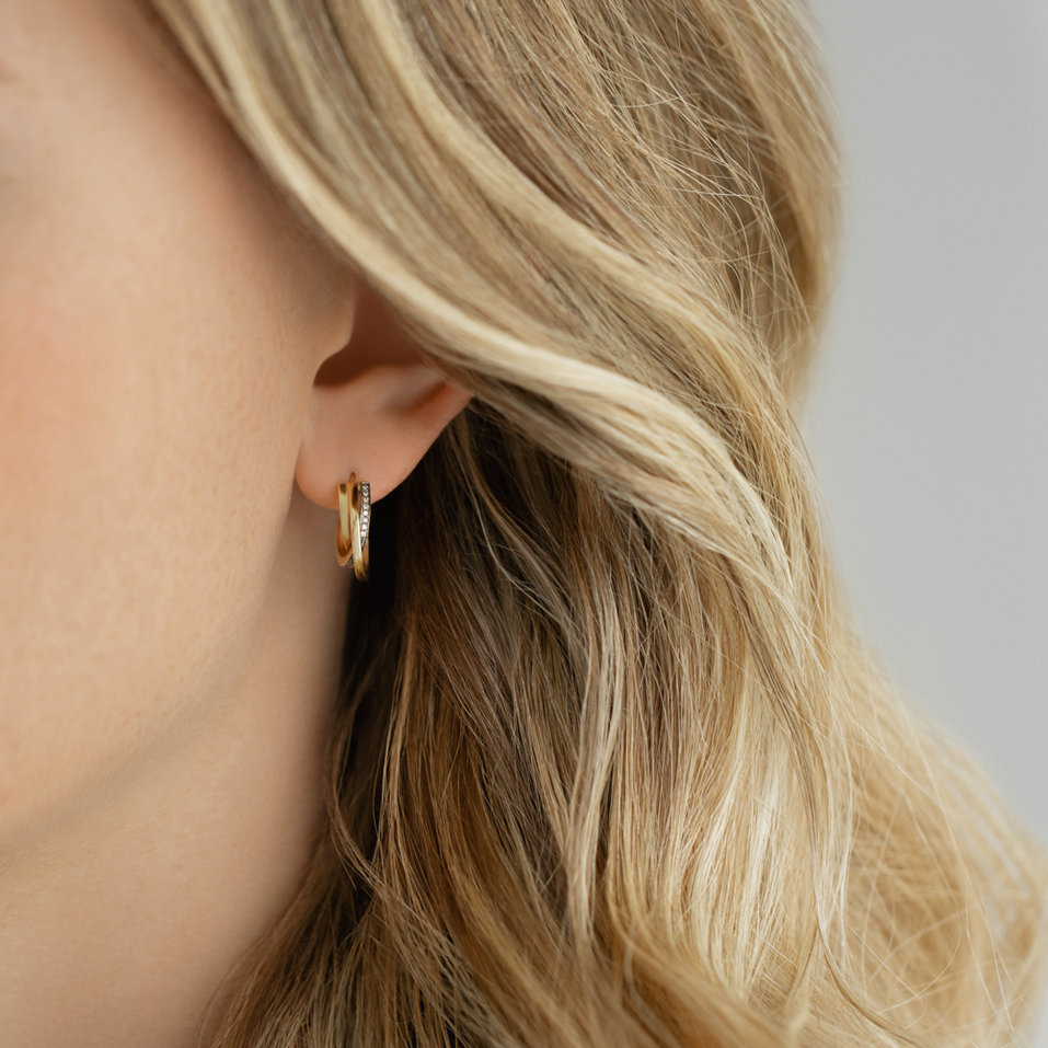 Earrings with brown diamonds Infinite Dream