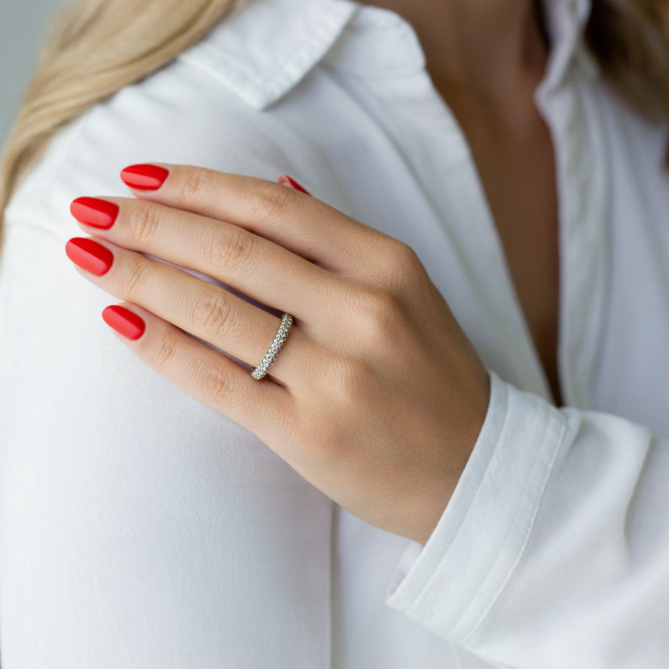 Ring with brown diamonds Snake Secret