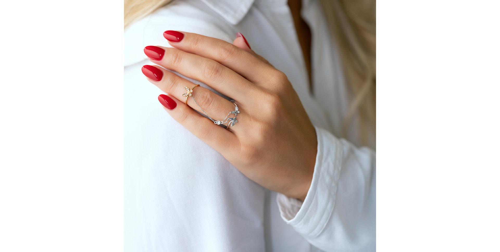 Diamond ring Harmonious Wings