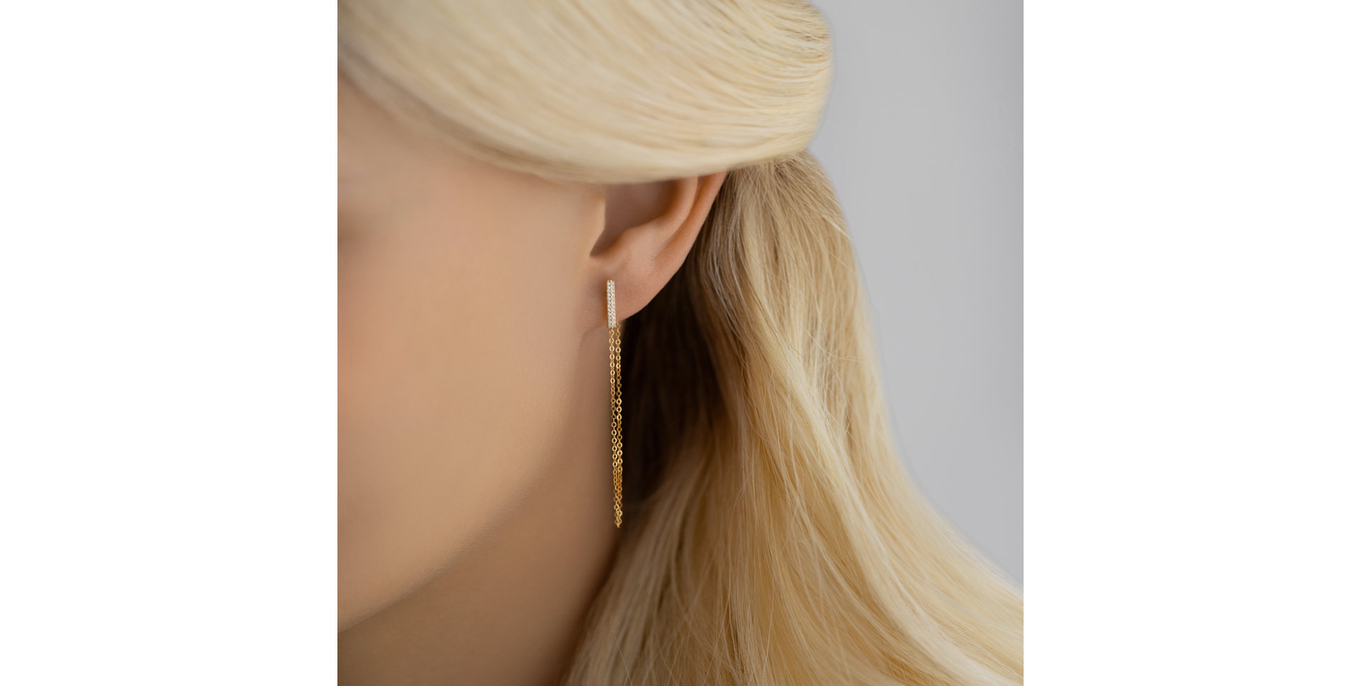 Diamond earrings Falling Rain