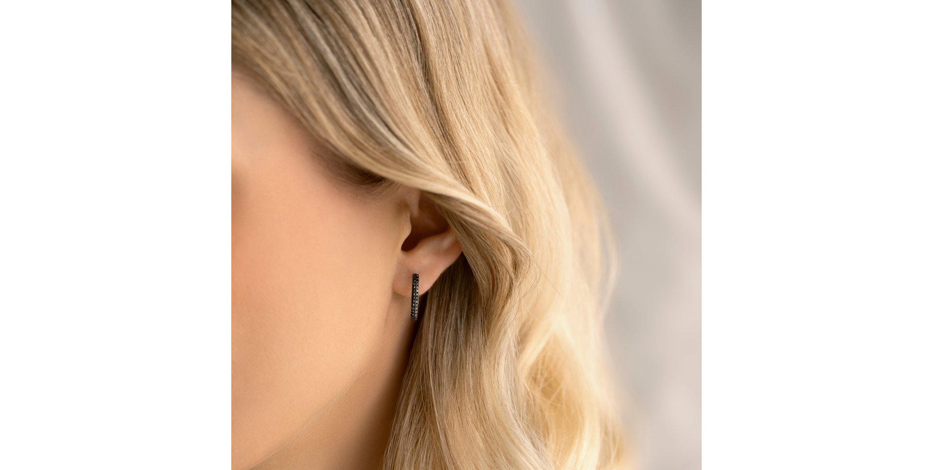 Earrings with black diamonds Seductive Desire