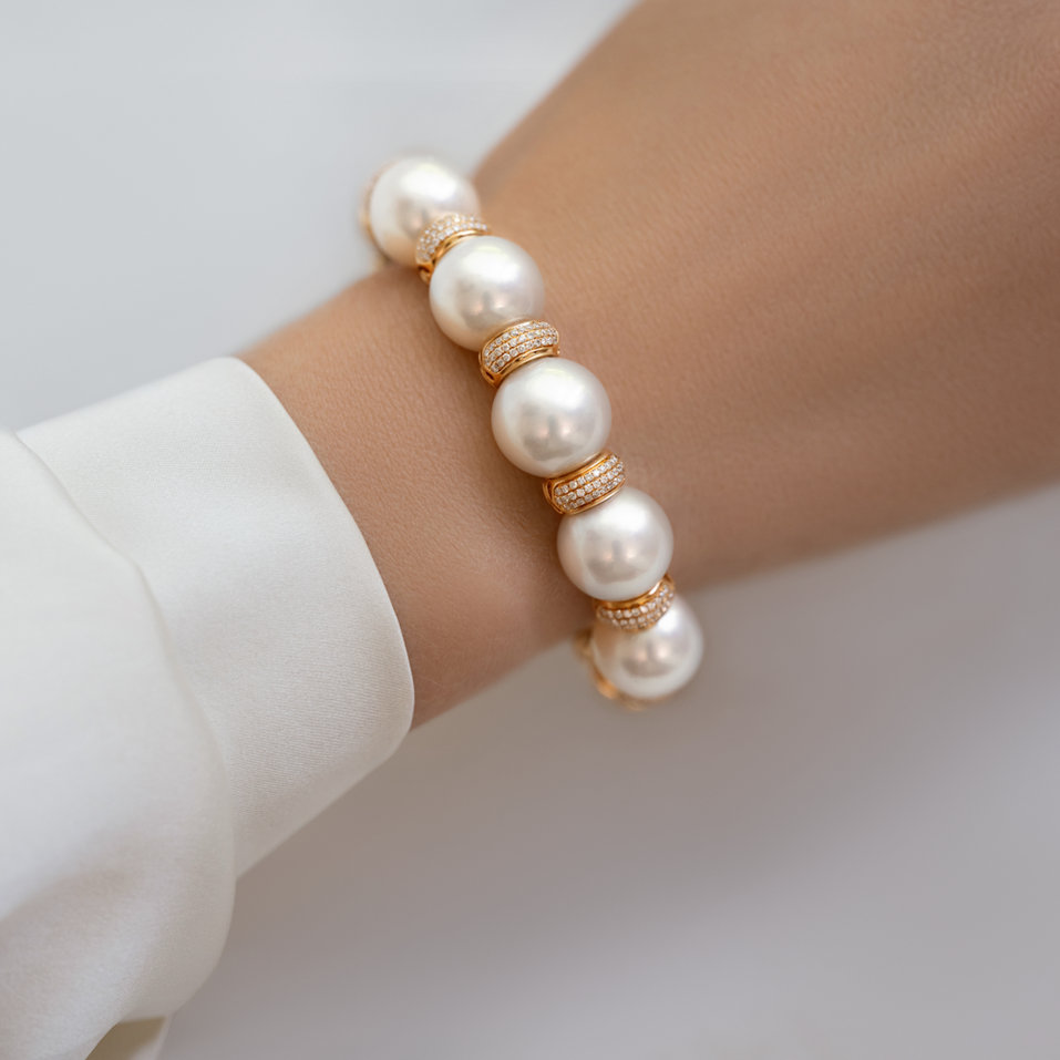 Diamond bracelet with Pearl Royal Pearl
