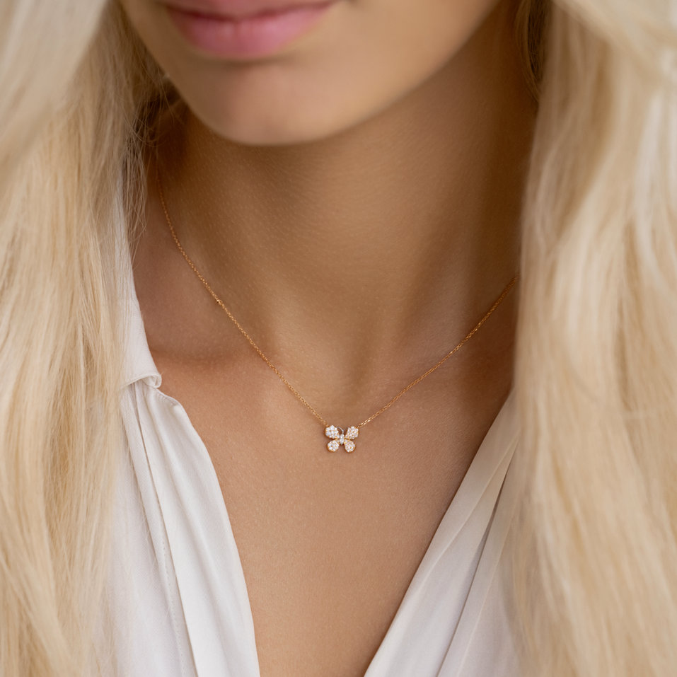 Diamond necklace Classic Butterfly