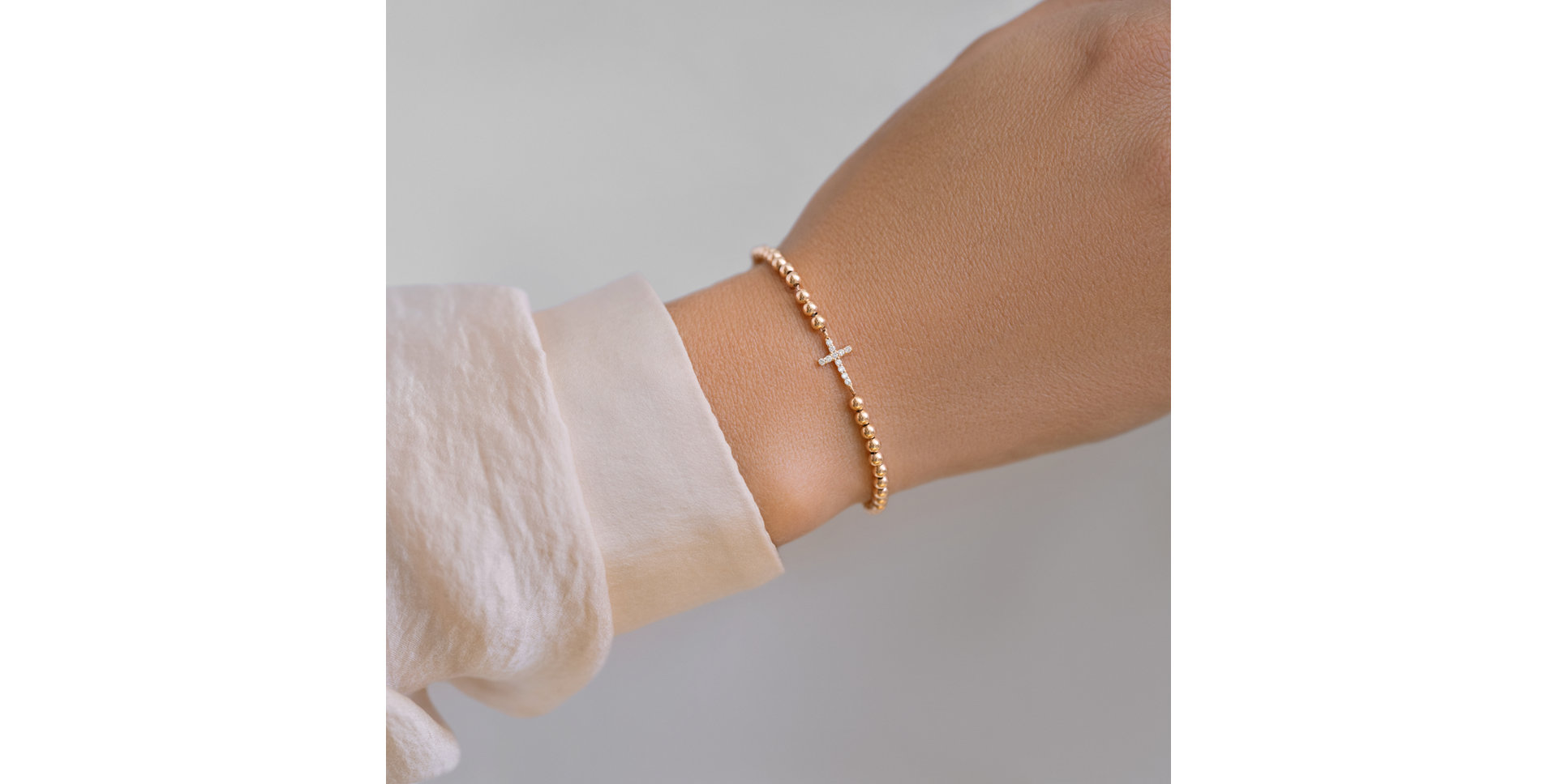 Bracelet with diamonds Cure of Cross