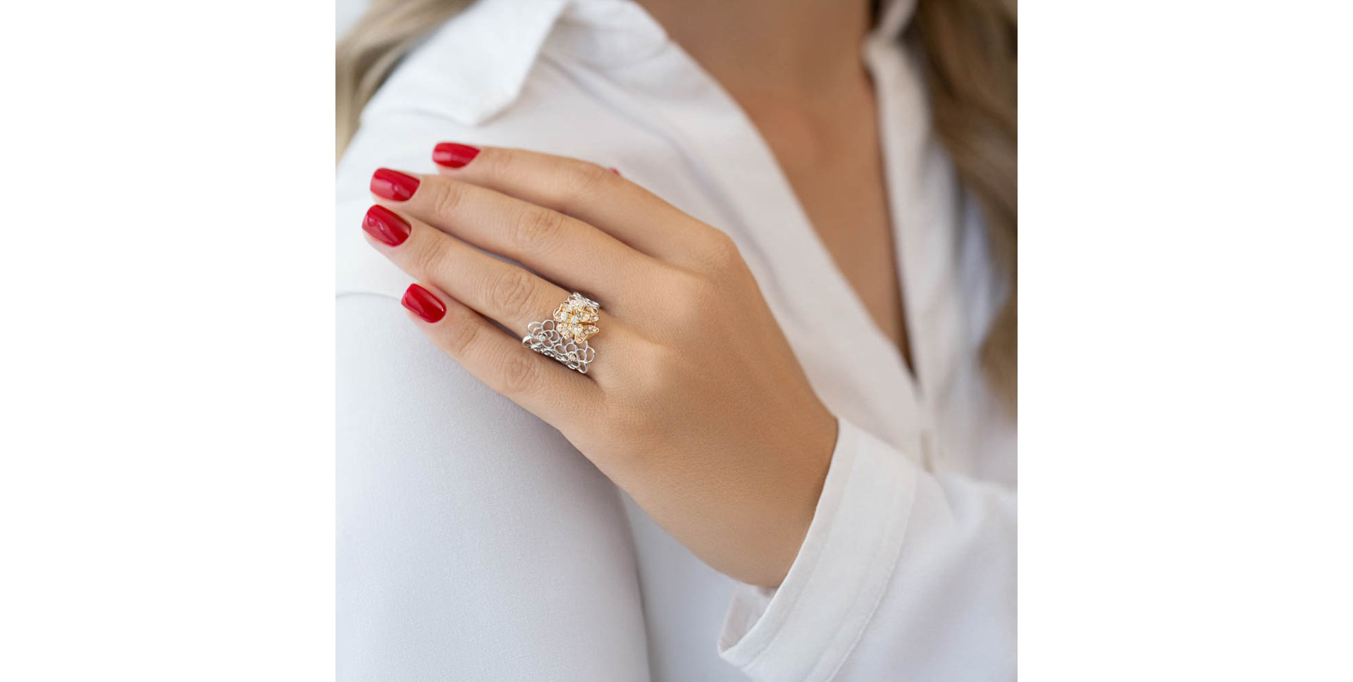 Diamond ring Virgin Flower