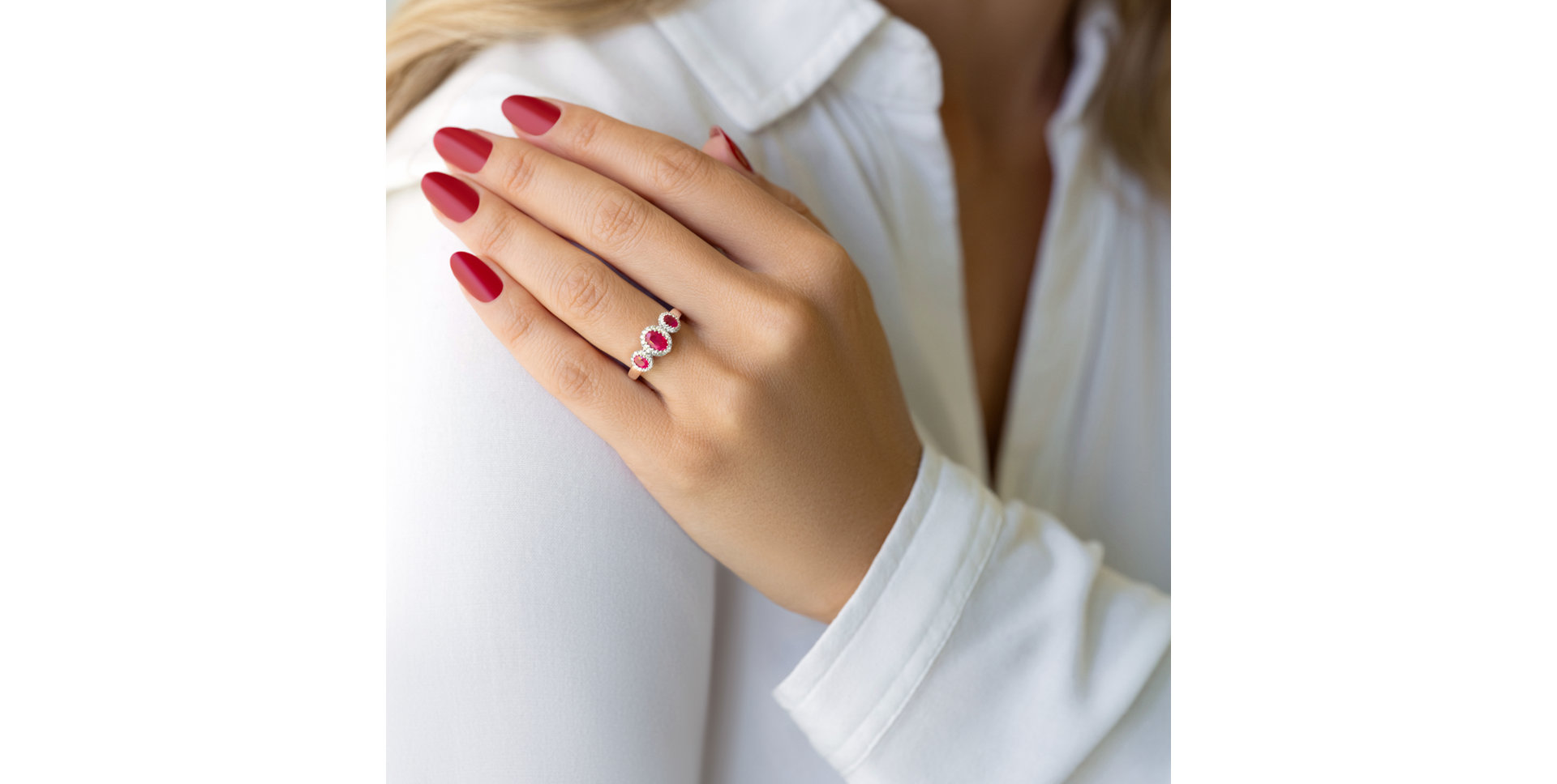 Diamond ring with Ruby Ruby Destiny