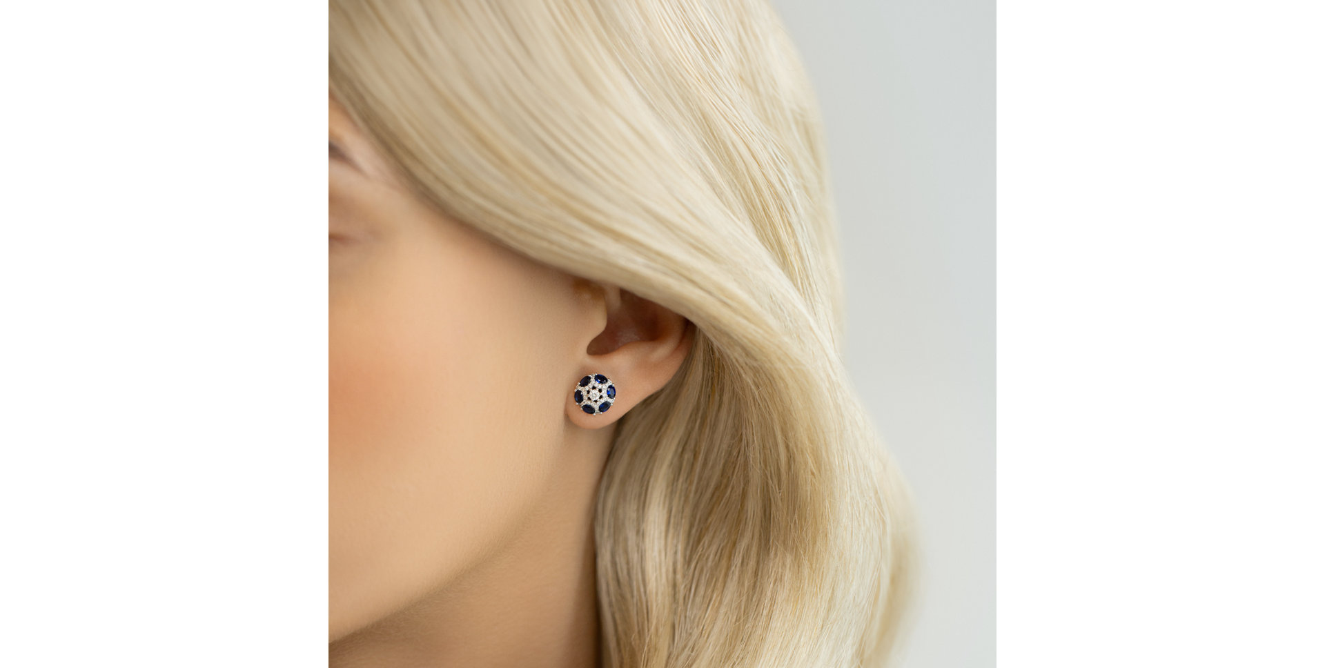 Diamond earrings and Sapphire Journee