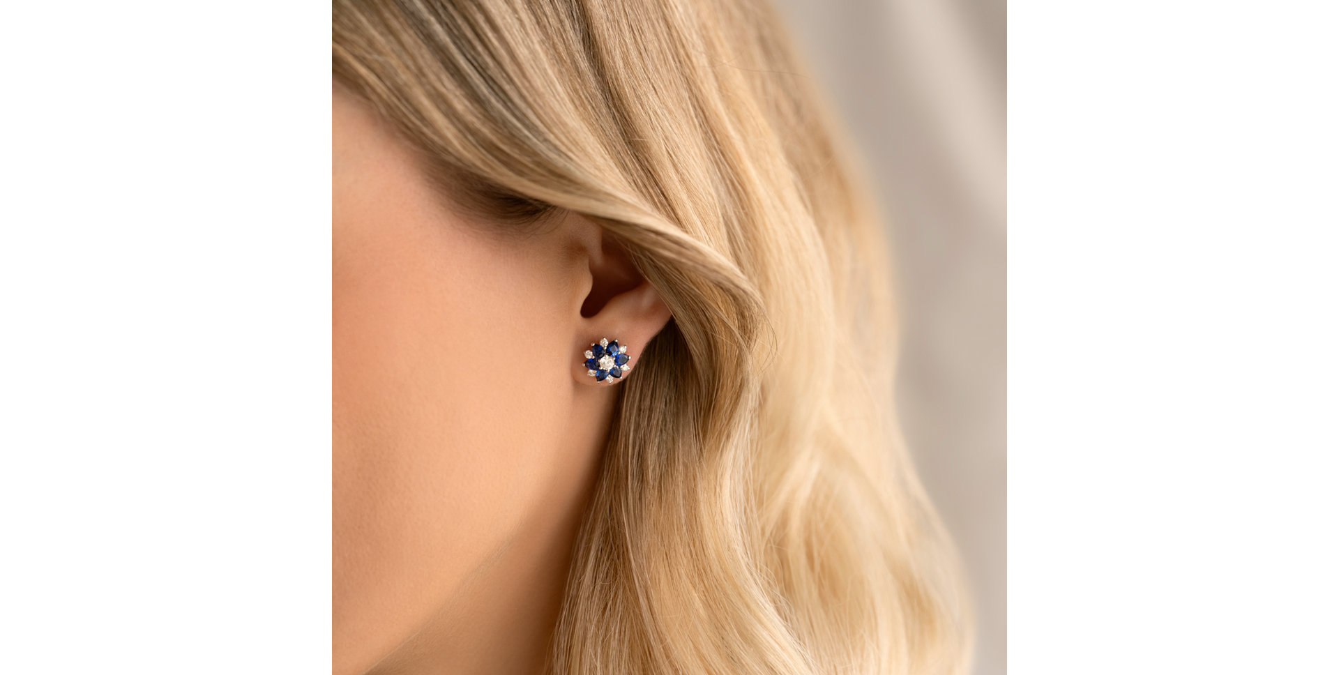 Diamond earrings and Sapphire Sparkle of Hope