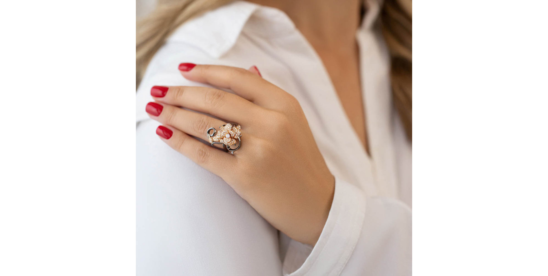 Diamond ring Glossy Black