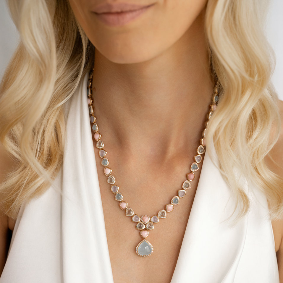 Diamond necklace with Gems Caesarean Melody