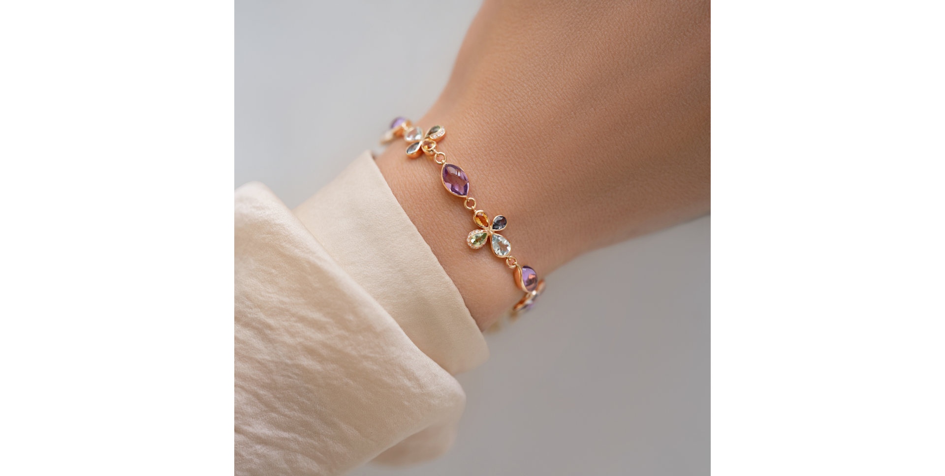 Diamond bracelet with gemstone Imposant Melody