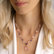 Diamond necklace with Amethyst and Rose Quartz Caesarean Glam3