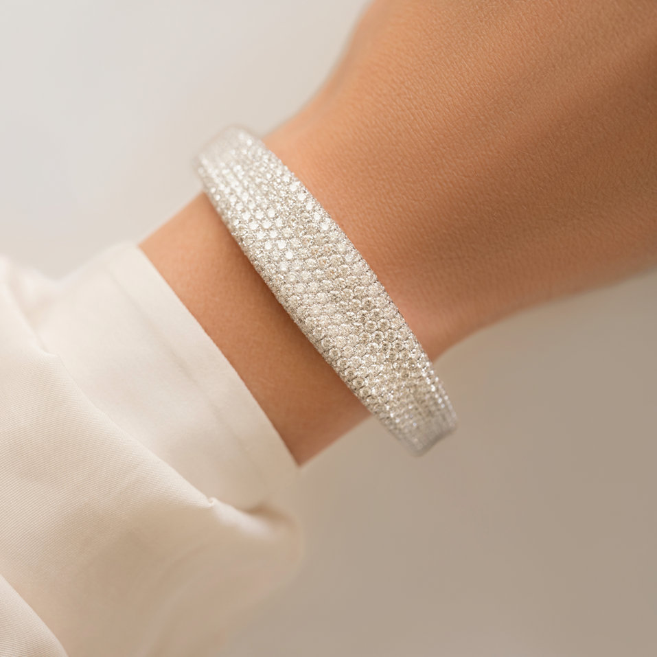 Bracelet with diamonds Snake Signature