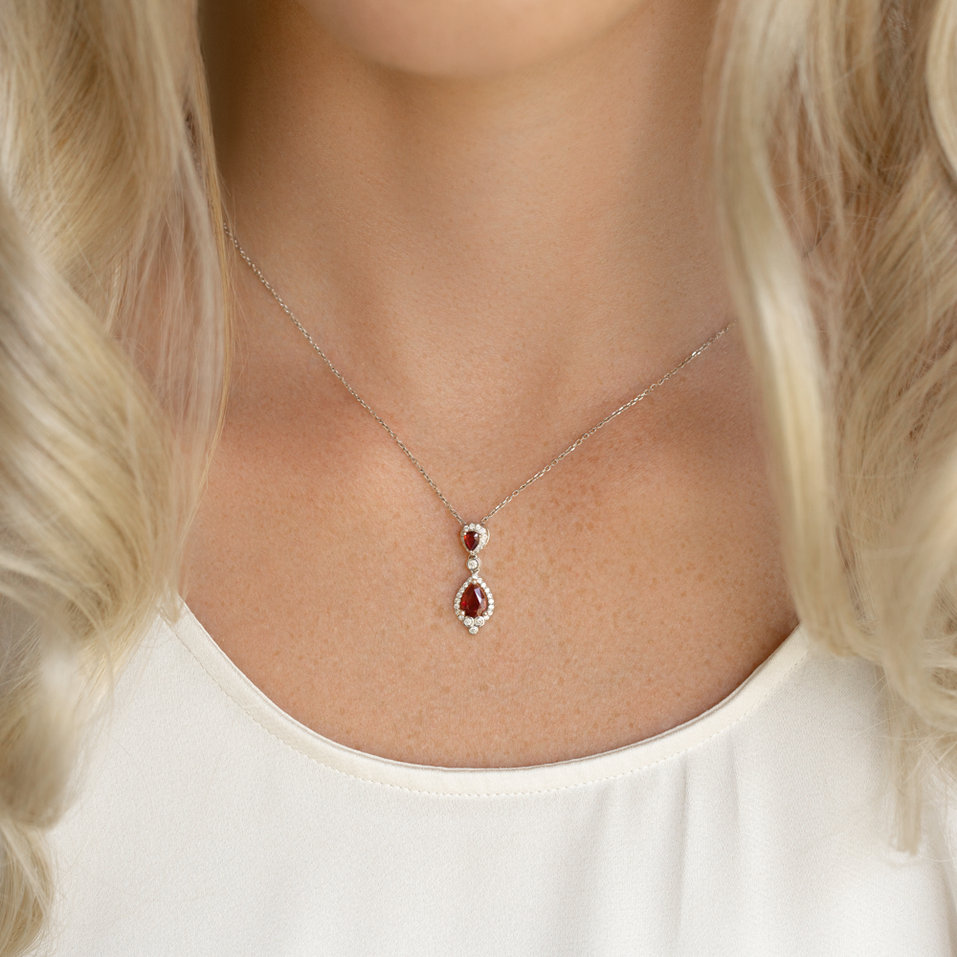 Diamond pendant with Ruby Kingdom Call