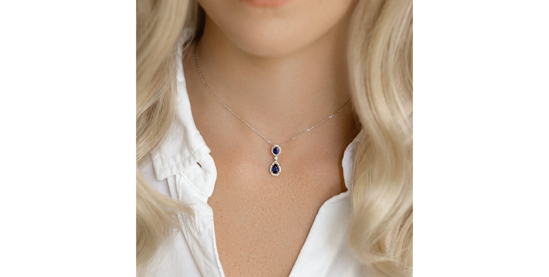 Diamond pendant with Tanzanite Personal Charm