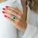 Diamond ring with Emerald Sky Goddess3