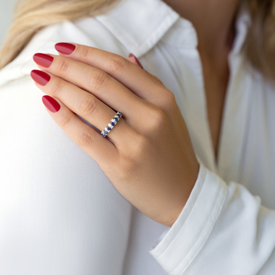 Diamond ring with Sapphire Empyrean Essence
