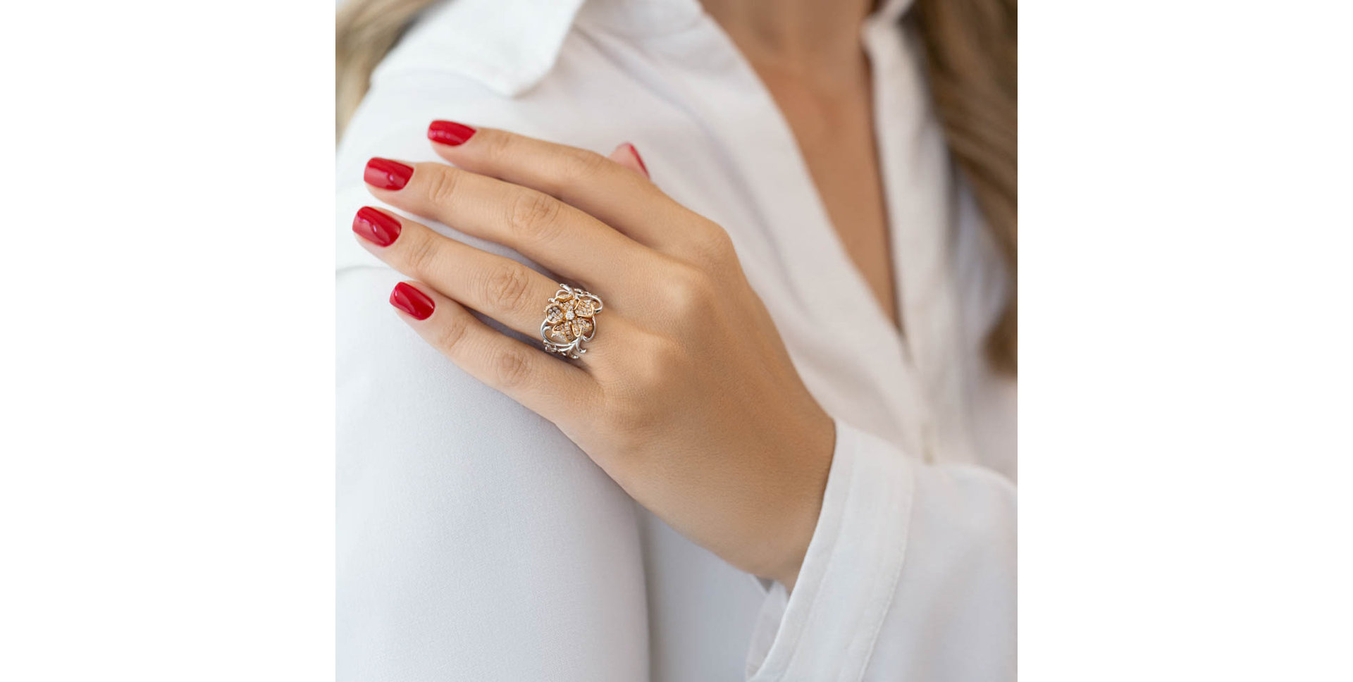 Diamond ring Magic Rose