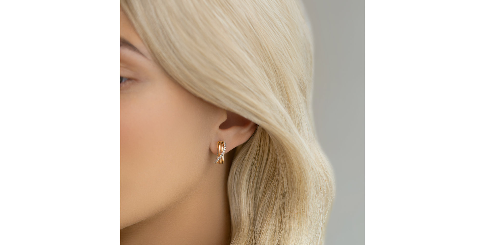 Earrings with brown diamonds Fresh Waves