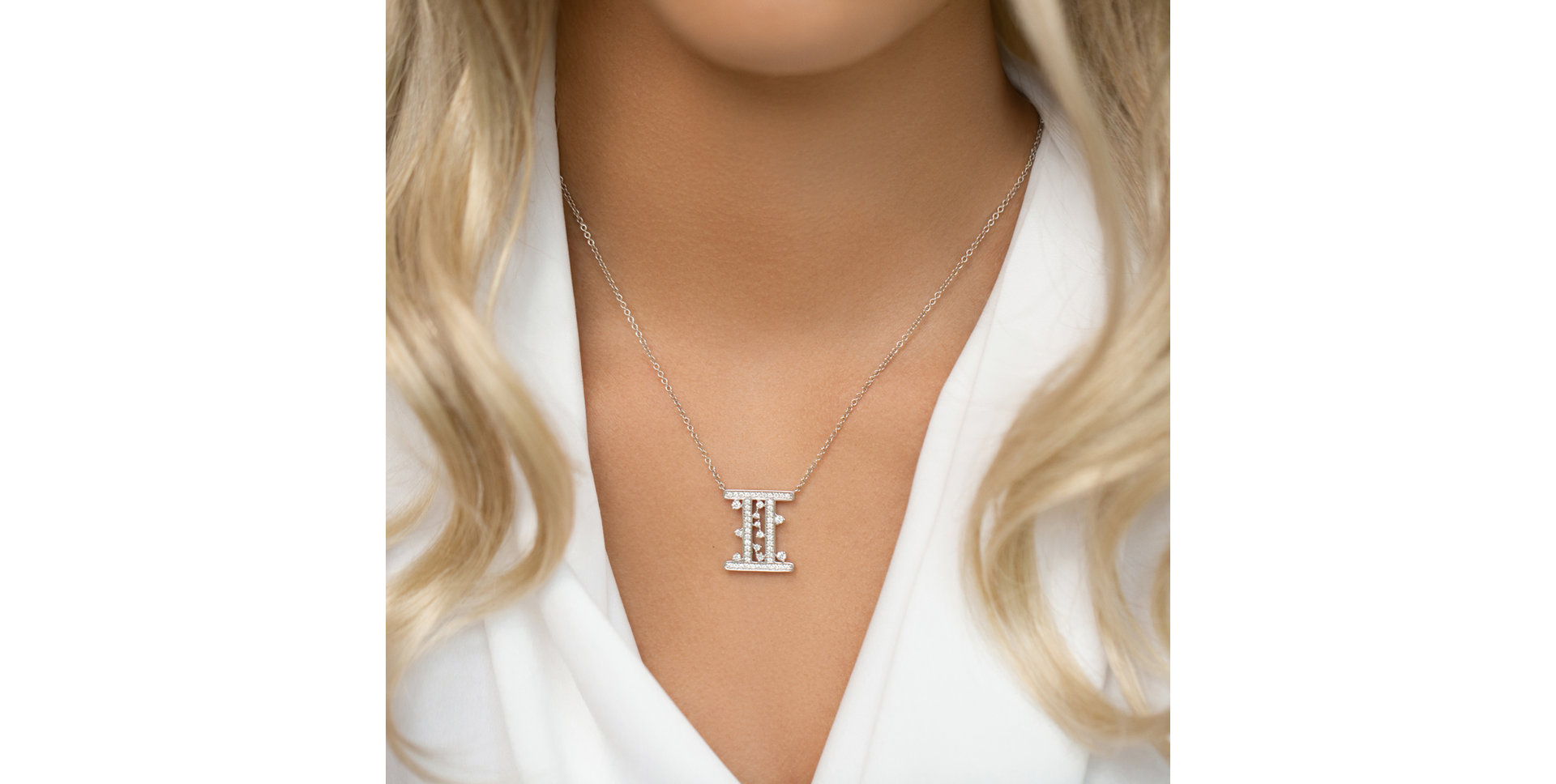 Diamond necklace Goddess Twins