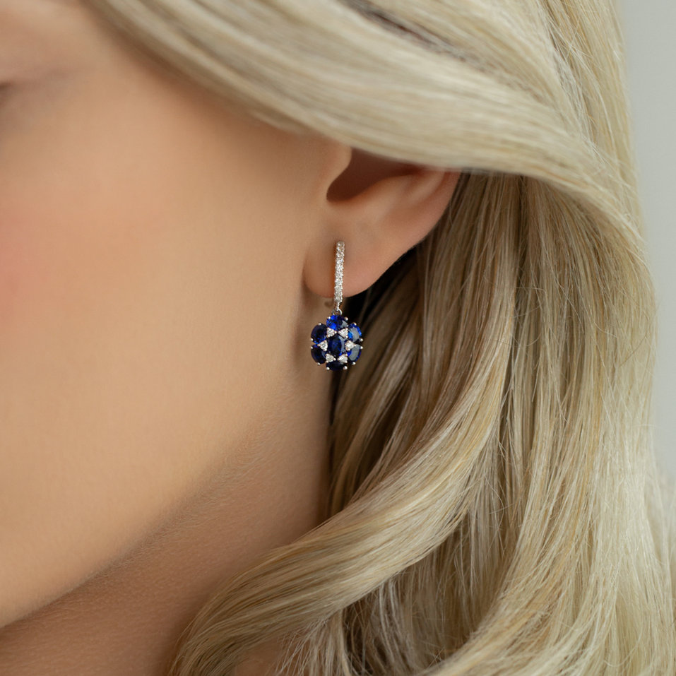 Diamond earrings and Sapphire Sapphire Disco