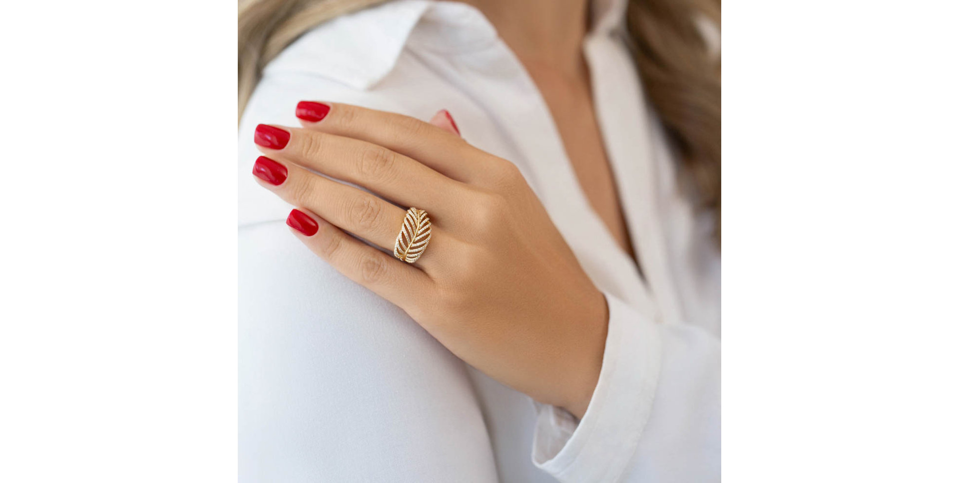 Diamond ring Miracle Feather