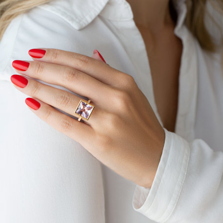 Diamond rings with Amethyst Opulent Dream