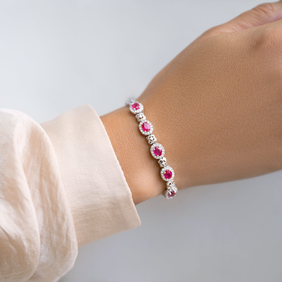 Diamond bracelet with Ruby Royal Miracle