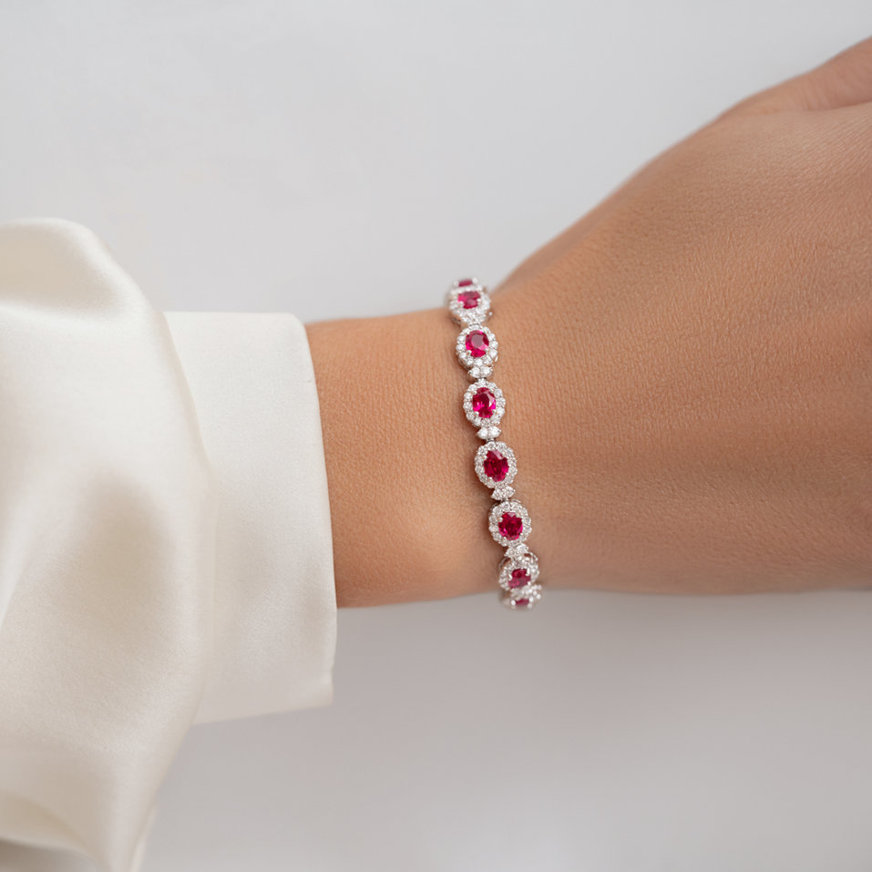 Diamond bracelet with Ruby Ruby Diana