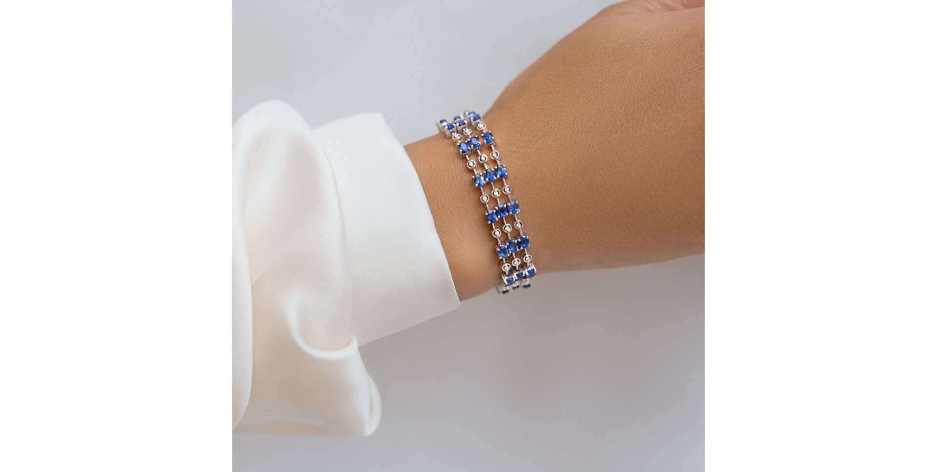 Diamond bracelet with Ruby Majestic Skyline